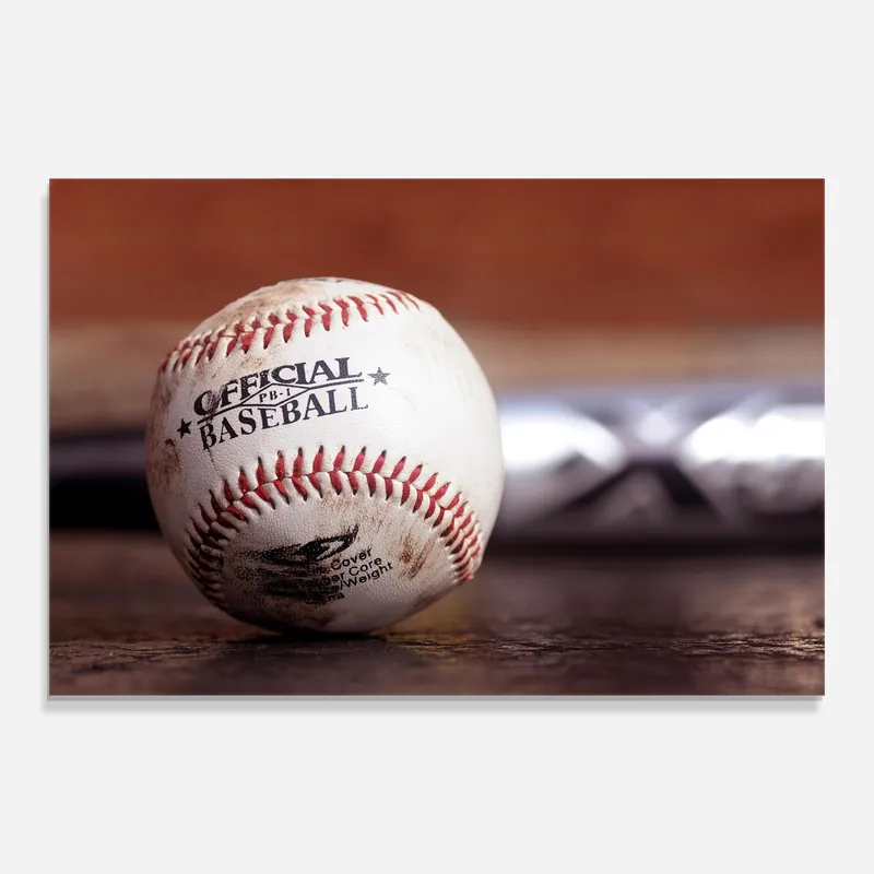 Glasbild White Baseball Ball Jetzt Kaufen