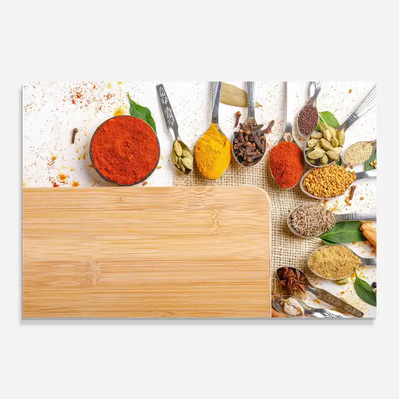 Glasbild Spices Spoons Neue Kollektion
