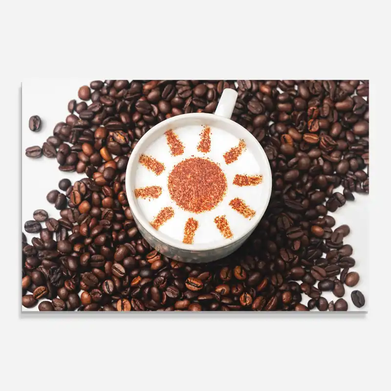 Glasbild Sun Pattern Coffee Bestseller