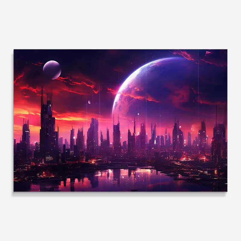 Glasbild Purple Word Preisreduziert
