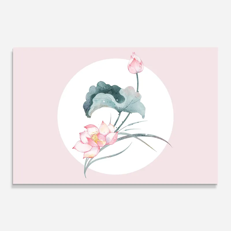 Glasbild Pink Pastel Flower Beliebt