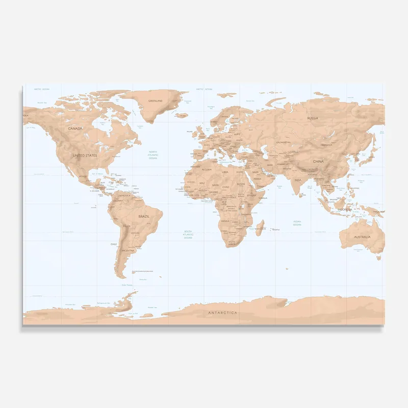 Sofort Bestellen Glasbild Paper Old Map