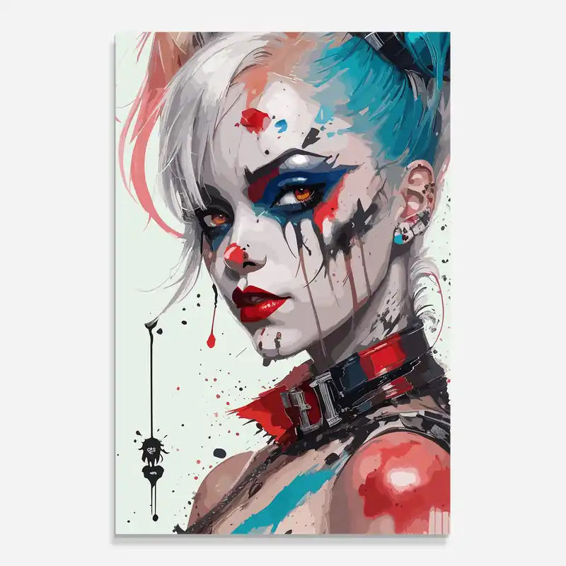 Glasbild Harley Quin Art Letzte Chance
