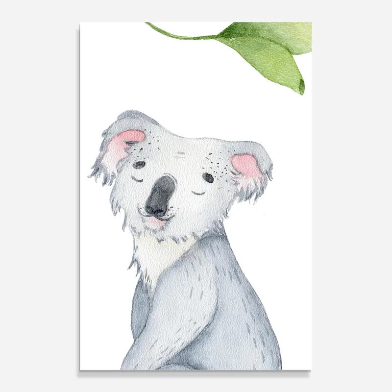 Versand Am Gleichen Tag Glasbild Baby Koala