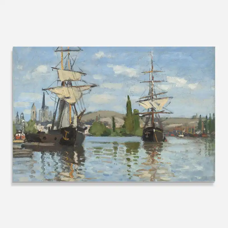Saisonangebot Glasbild Ships At Rouen