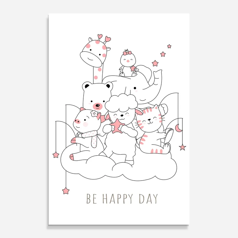 Markenware Glasbild Be Happy Day