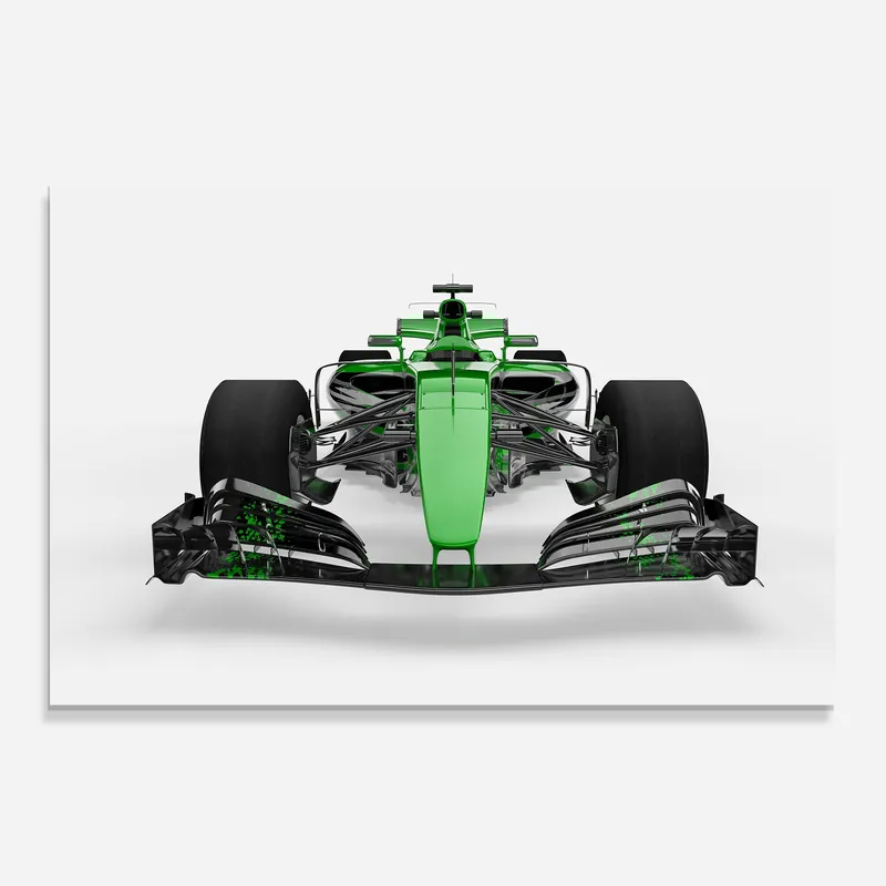 Glasbild Green F1 Car Angebot