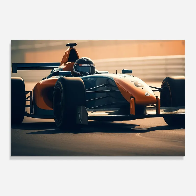 Nur Heute Glasbild Orange Black F1