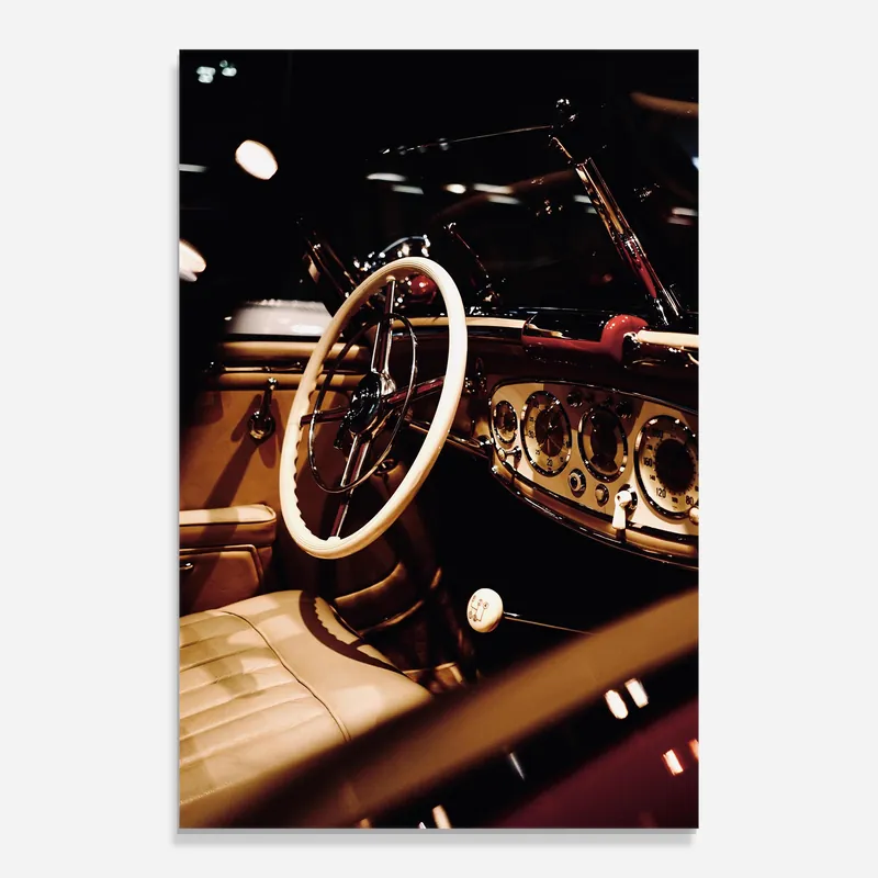 Versand Am Gleichen Tag Glasbild White Steering Wheel