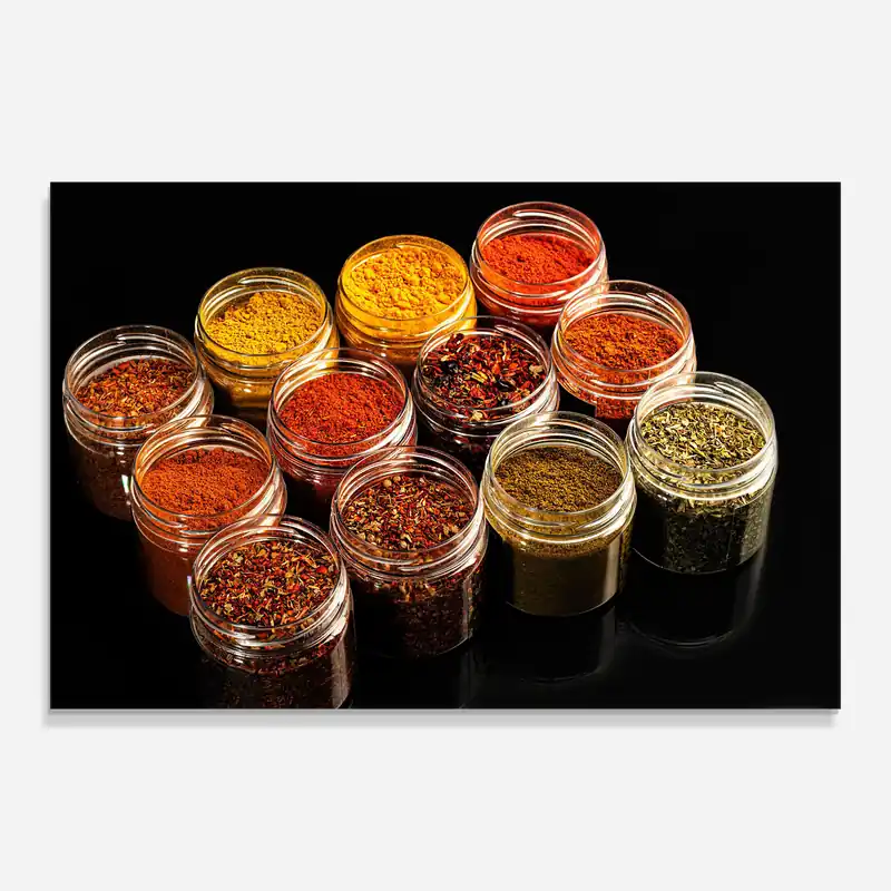 Abverkauf Glasbild Spices Glass