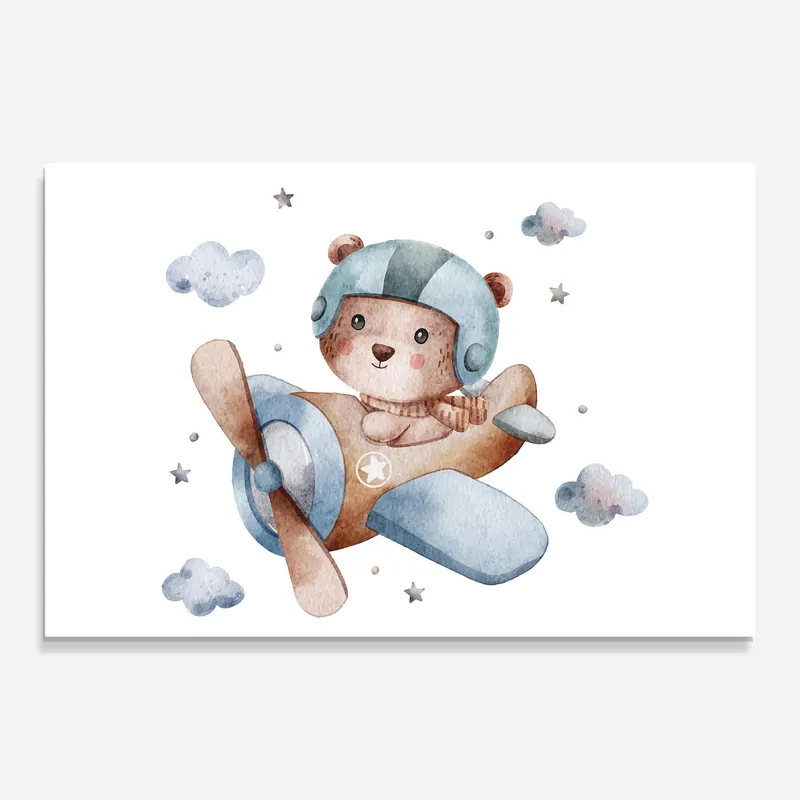 Preiswert Glasbild Flying Bear