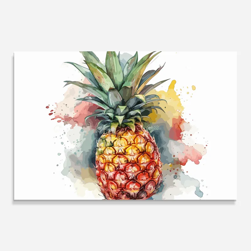 Glasbild Pineapple Art Neue Ware