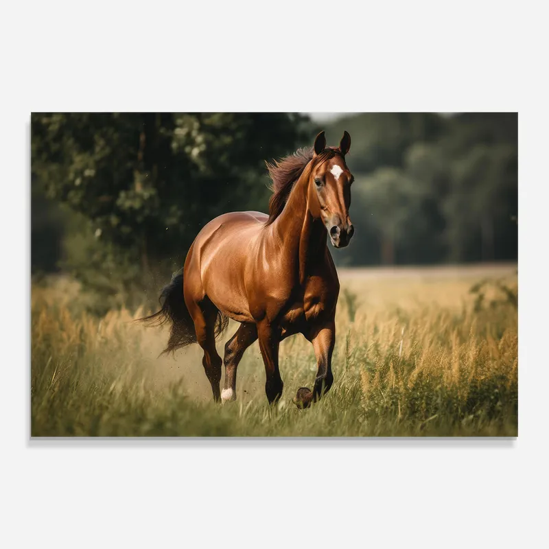 Glasbild Wild Horse Running Sofort Bestellen