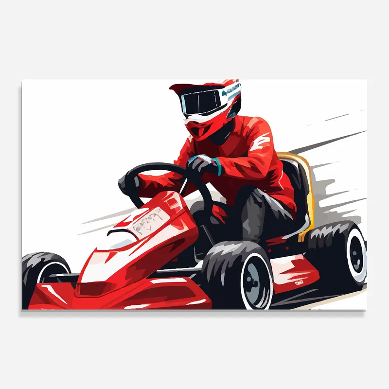 Glasbild Red Racer Versand Am Gleichen Tag