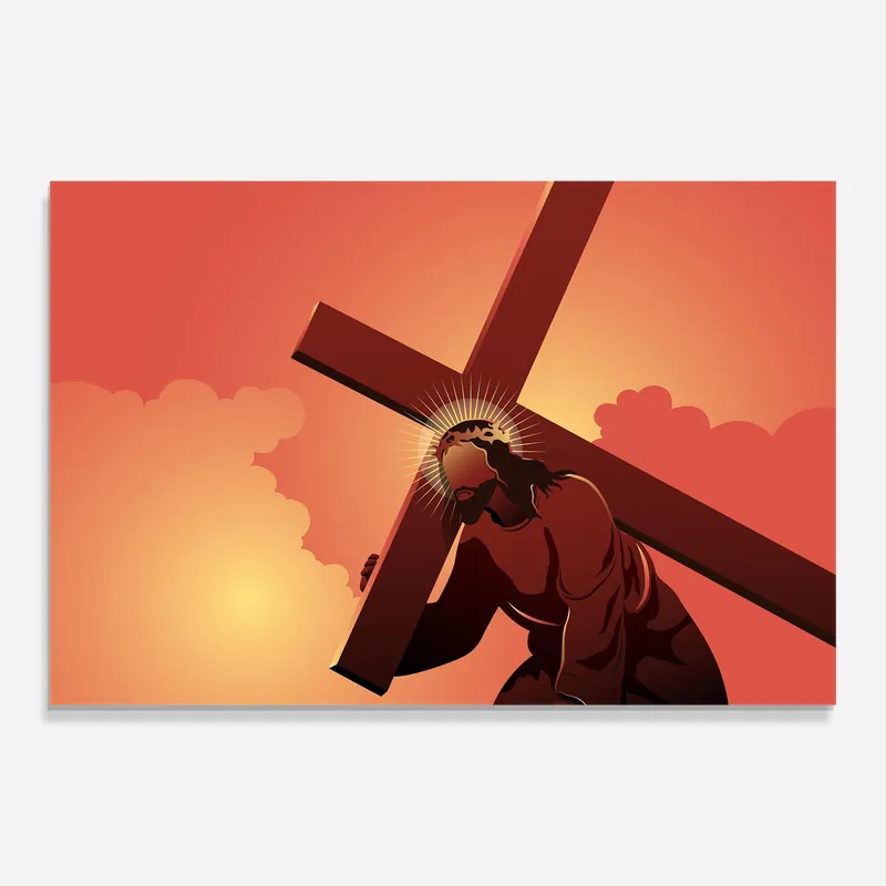 Glasbild Holding The Cross Sichere Zahlung