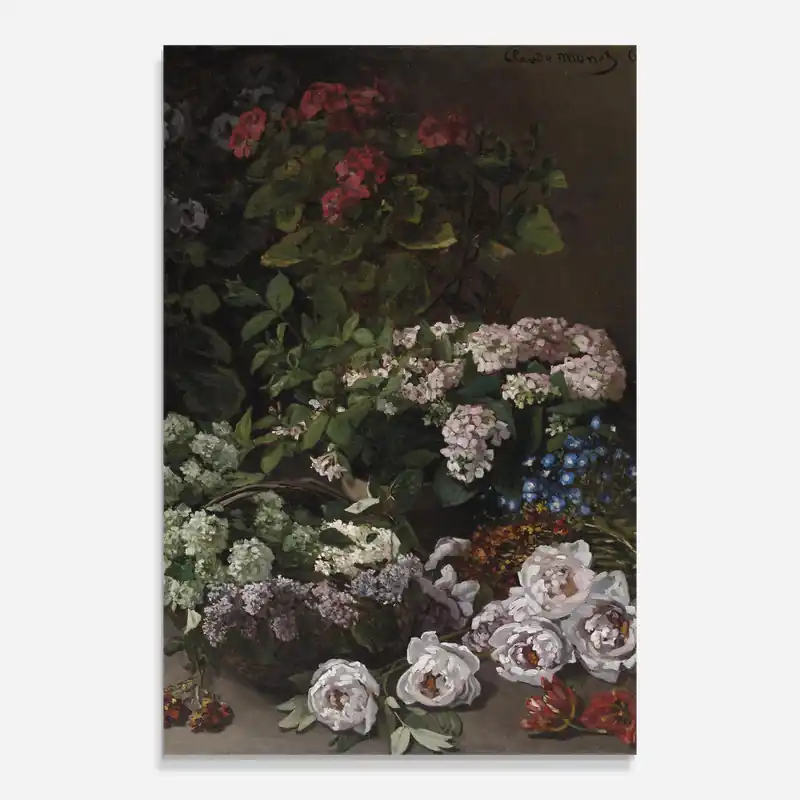 Kostenloser Rückversand Glasbild Spring Flowers Monet