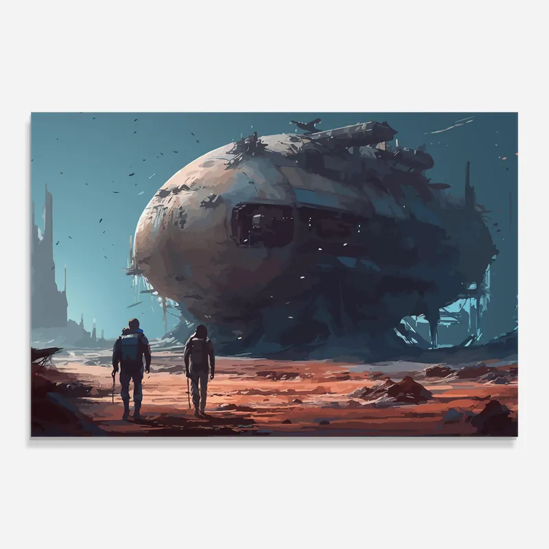 Sale Glasbild Spaceship
