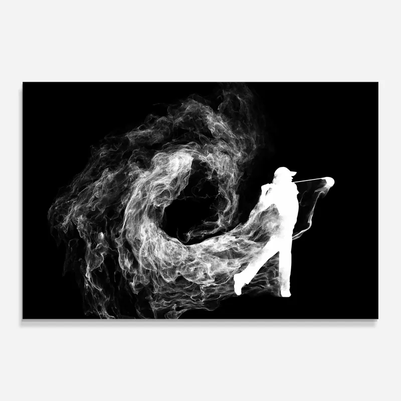 Glasbild Golf White Smoke Preisreduziert