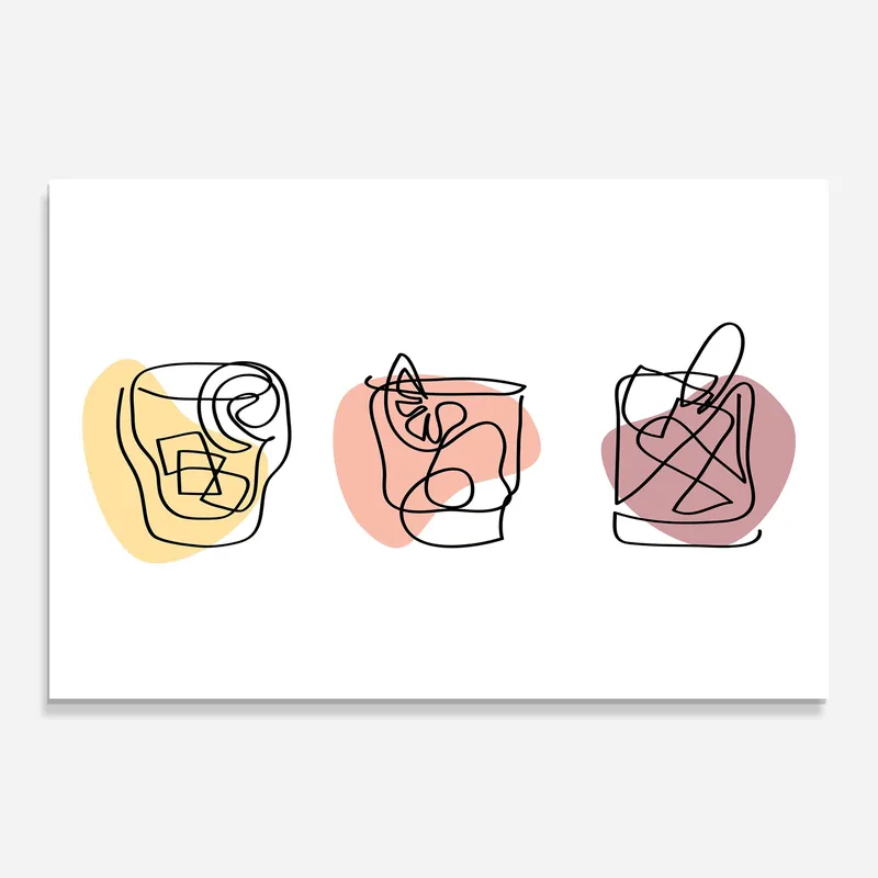 Glasbild Three Drinks Sofort Bestellen