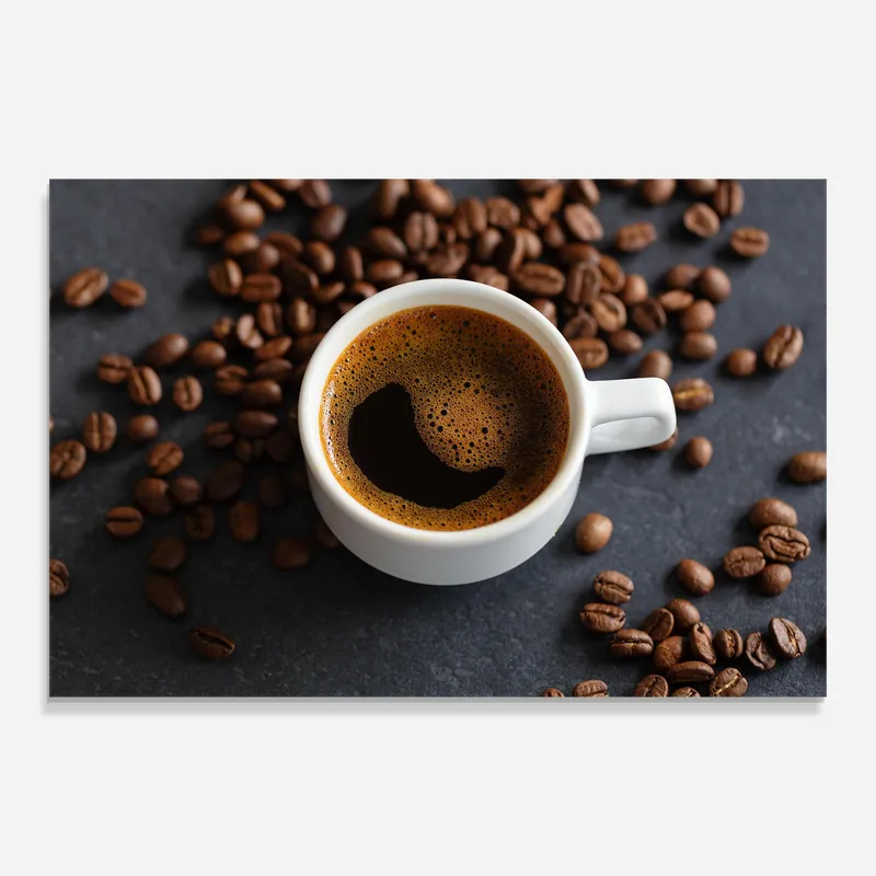Mega-Angebot Glasbild Espresso Close Up