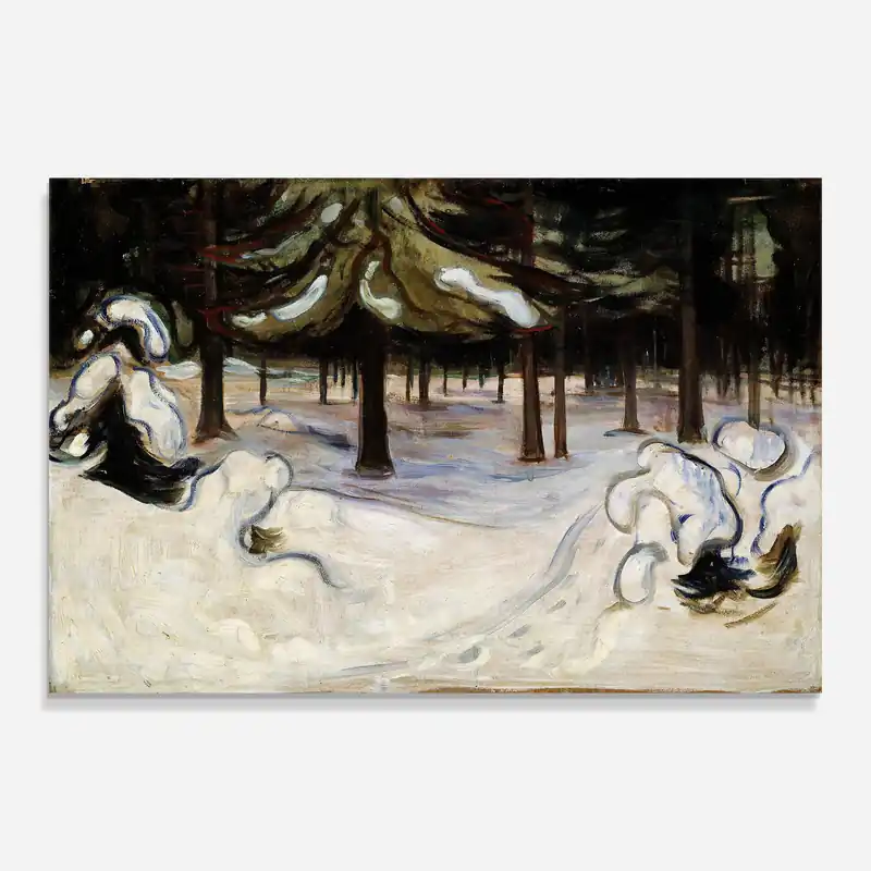 Neu Im Sortiment Glasbild Winter Woods