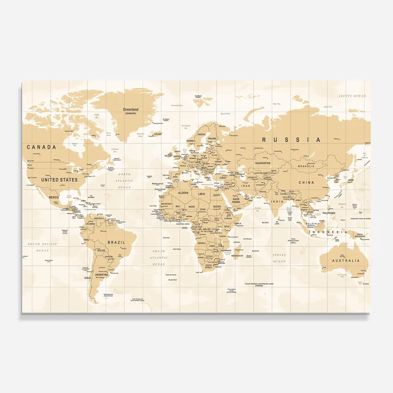 Schnäppchen Glasbild World Old Map