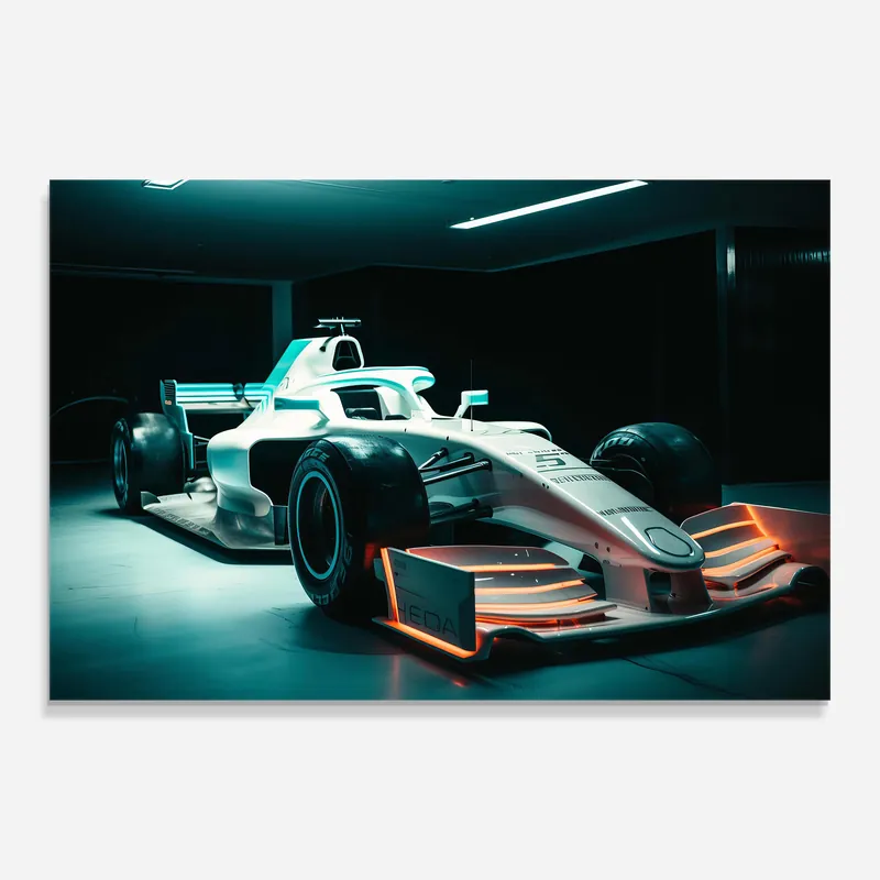 Sonderangebot Glasbild Orange White F1