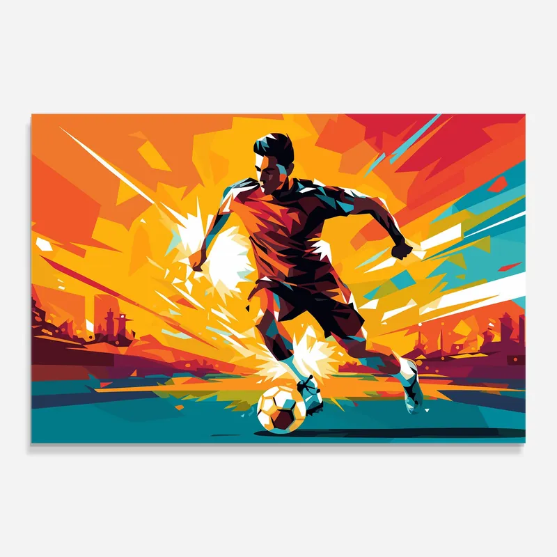 Glasbild Sunrise Football Sonderaktion