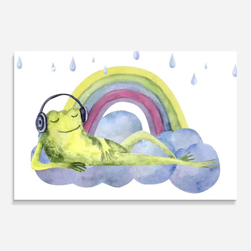 Nur Heute Glasbild Rainbow Frog