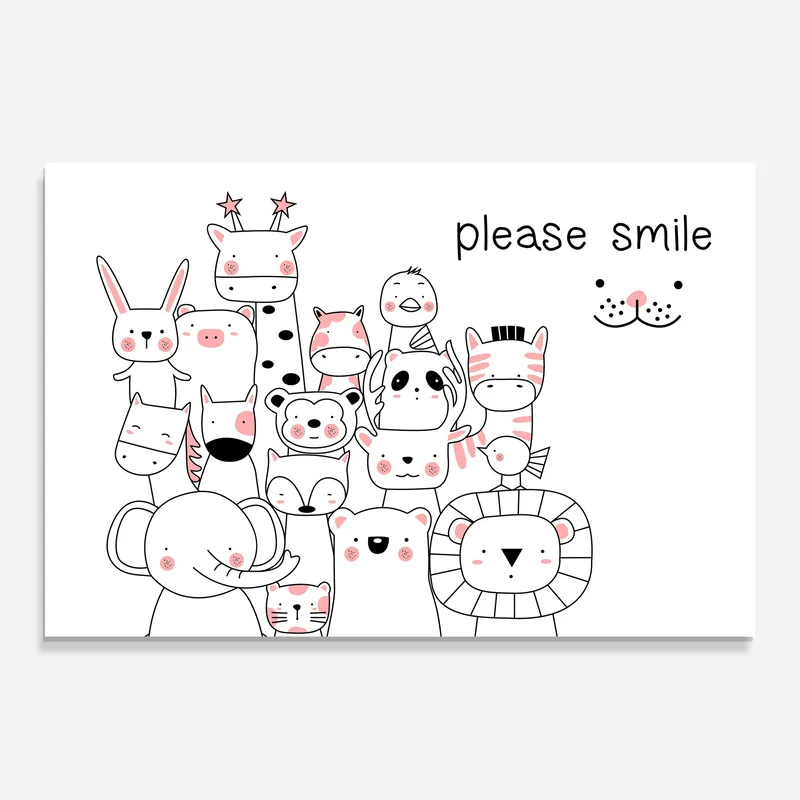 Glasbild Please Smile Top-Preis