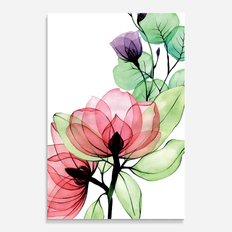 Glasbild Pink Green Nature Wochenendangebot