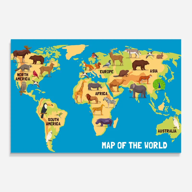 Sonderaktion Glasbild Map Of The World
