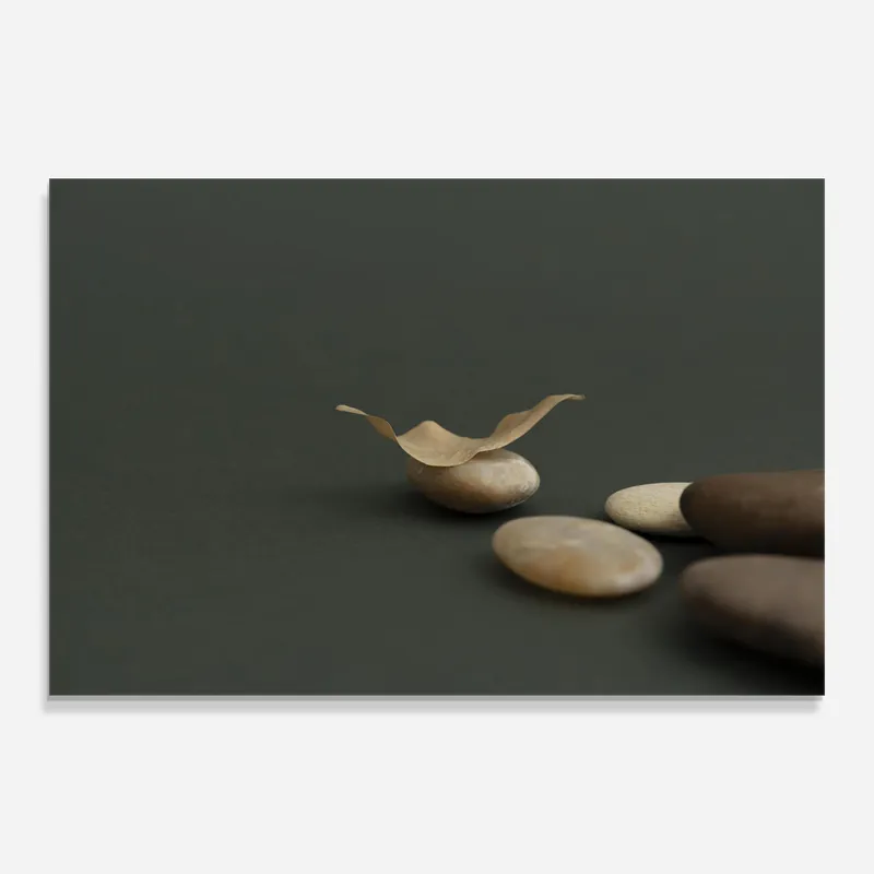 Online Kaufen Glasbild Zen Stones On Green
