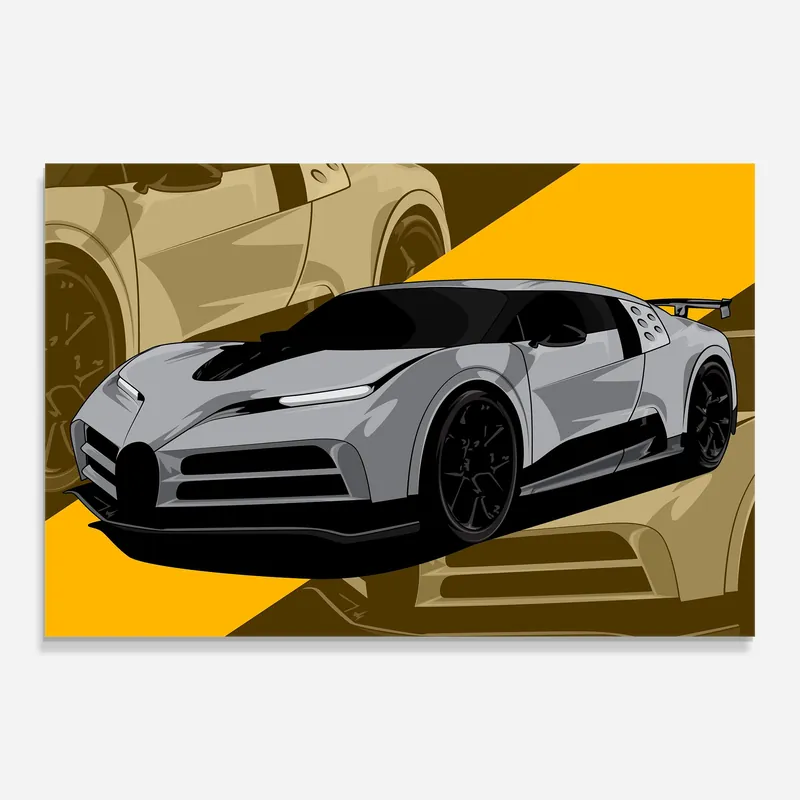Sale Glasbild Sport Grey Car