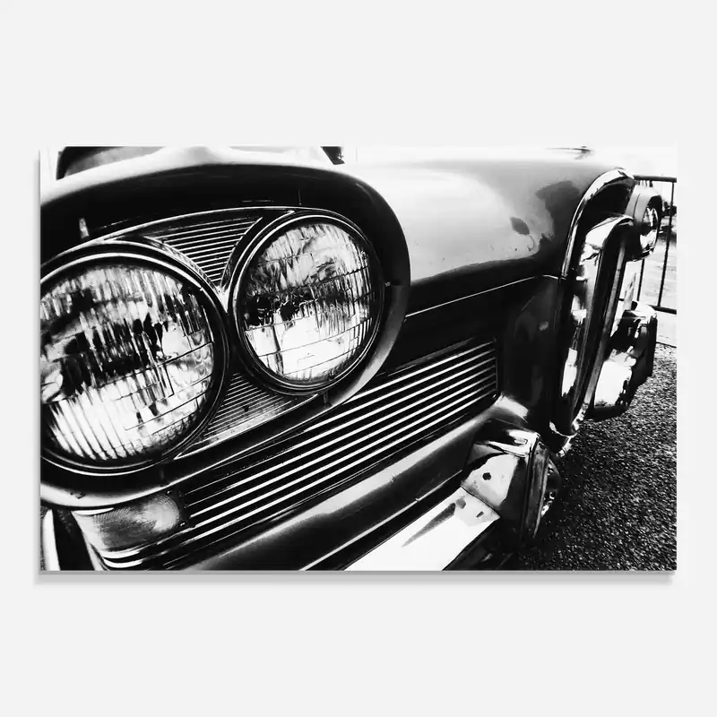 Nur Heute Glasbild Old Closeup Car