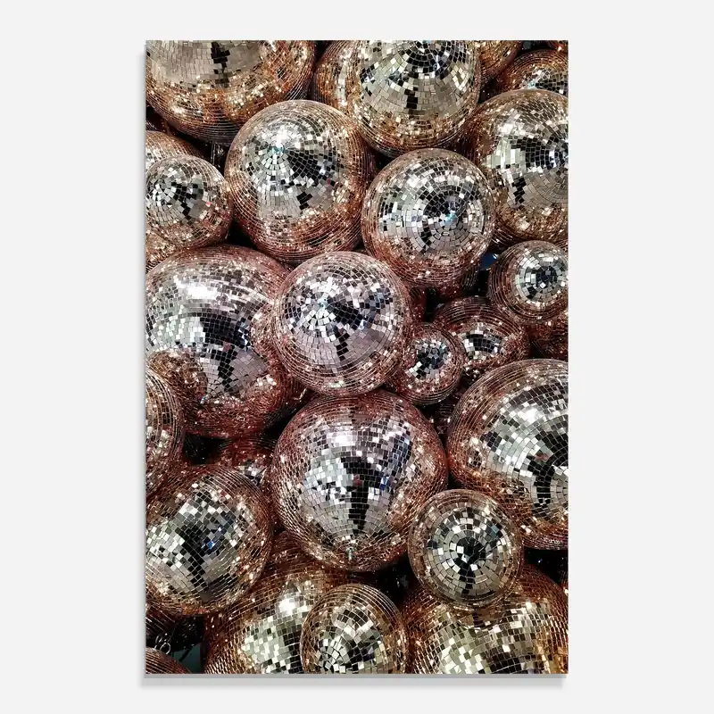 Glasbild Christmas Disko Balls Schneller Versand