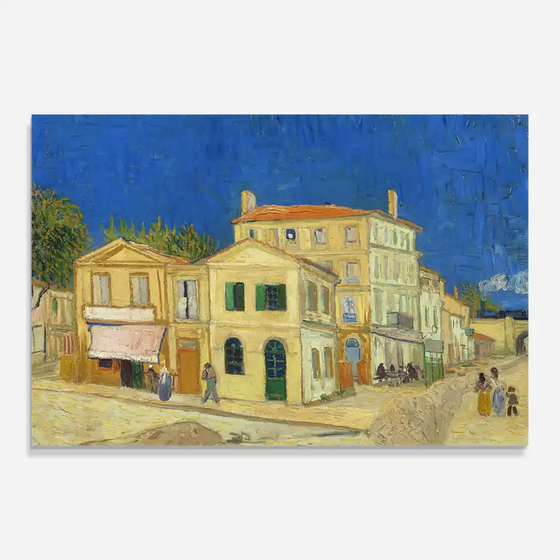 Glasbild The Yellow House Billig