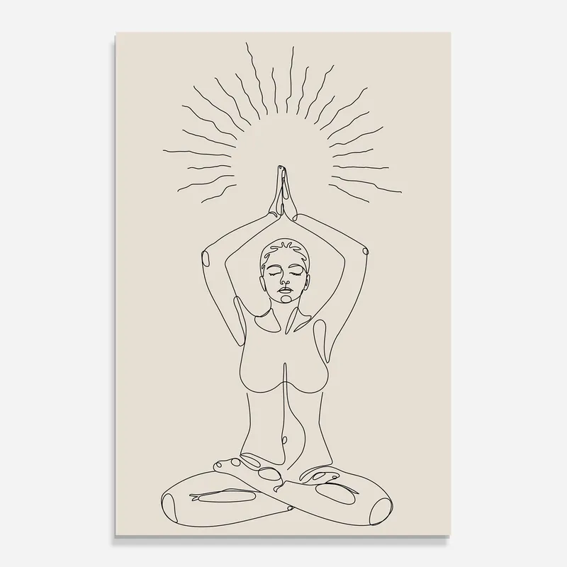 Kostenloser Rückversand Glasbild Yoga Sun