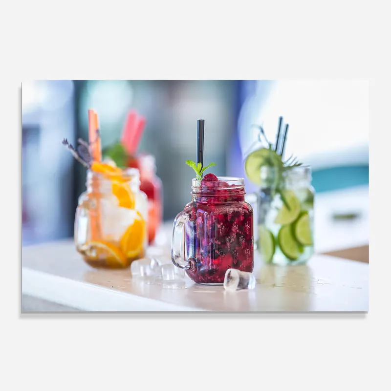 Gratis Versand Glasbild Orange Lime Lemonades