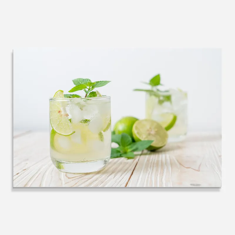 Glasbild Soda Mint Drink Preiswert