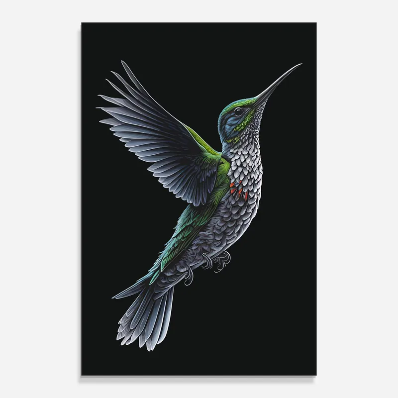 Mega-Angebot Glasbild Green Hummingbird