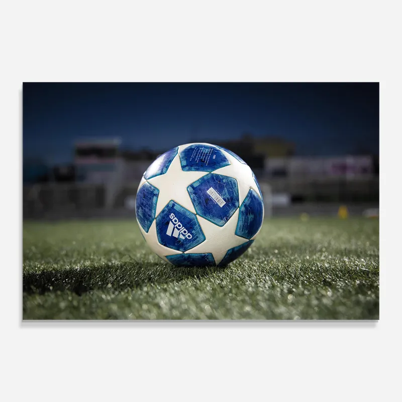 Abverkauf Glasbild White Stars Football