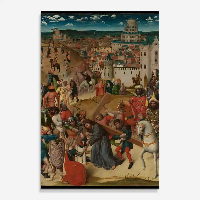 Glasbild People Holding Cross Geprüft