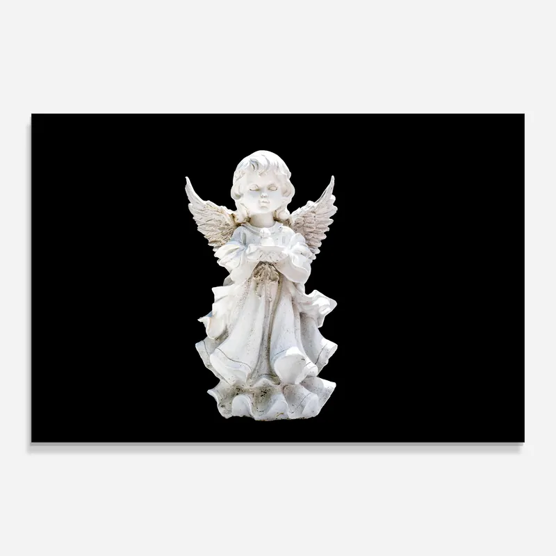 Glasbild Small Angel Statuette Günstig