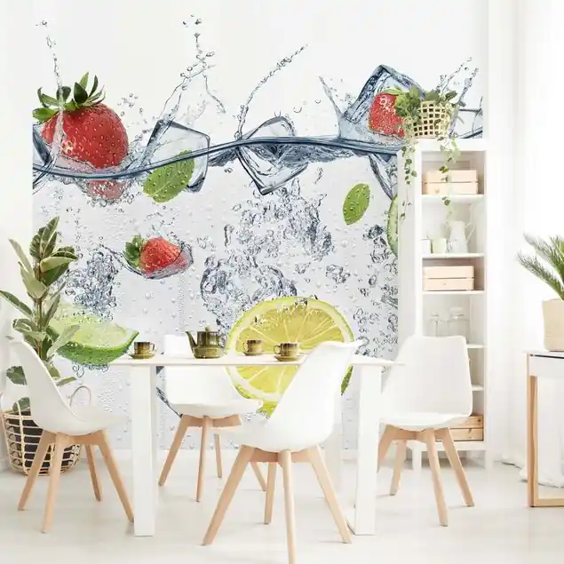 Frucht Cocktail Fototapete • Vliestapete + Kleister • hergestellt in Deutschland Knallerangebot