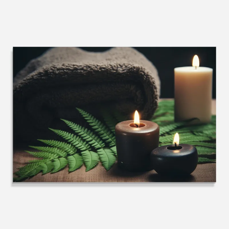 Top-Preis Glasbild Spa Candles