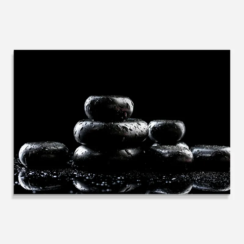 Glasbild Spa Black Stones Sale