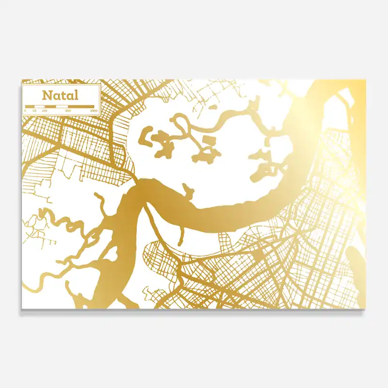 Letzte Chance Glasbild Natal Gold Map