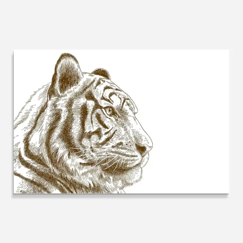 Glasbild Tigerf Brown Head Preis Gesenkt