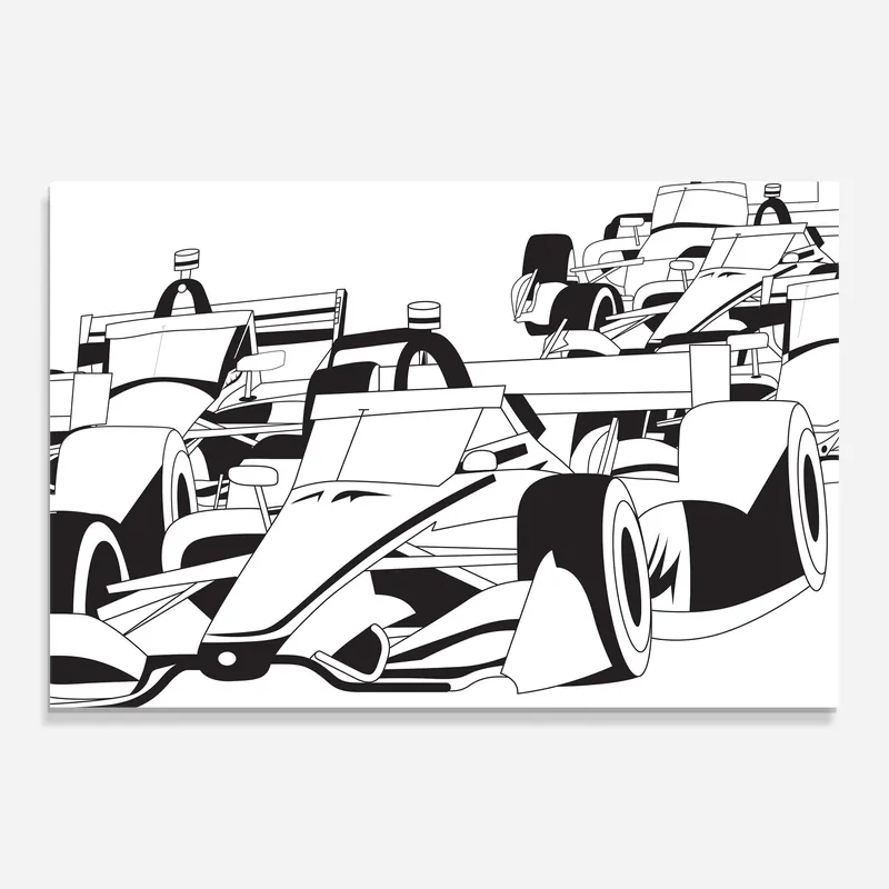Preisknaller Glasbild Grand Prix Cars